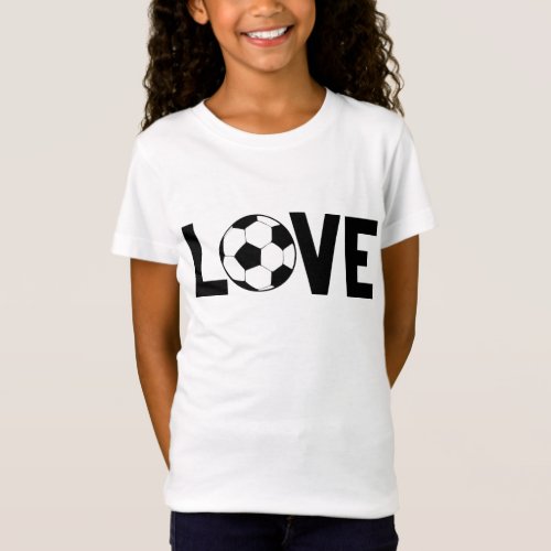 cool love soccer sports T_Shirt