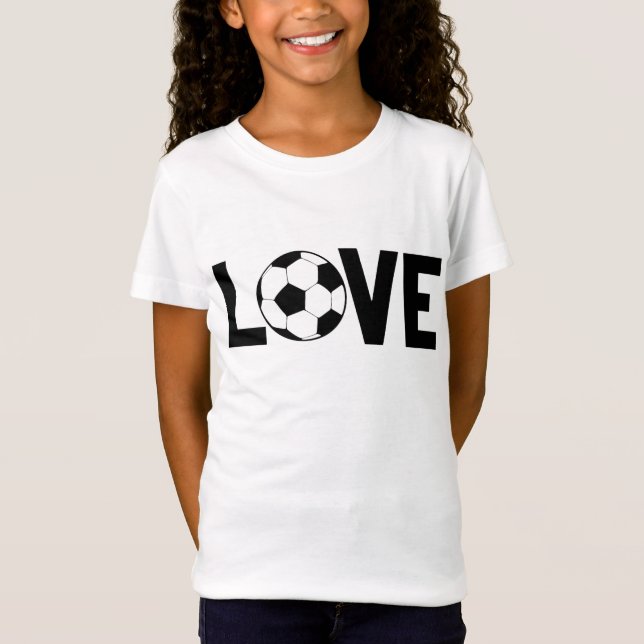 cool love soccer sports T-Shirt (Front)