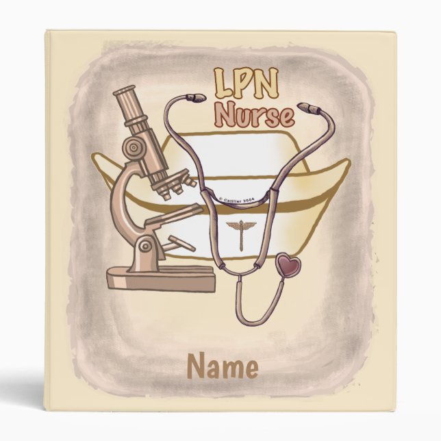 Cool LPN Nurse 3 Ring Binder (Front)