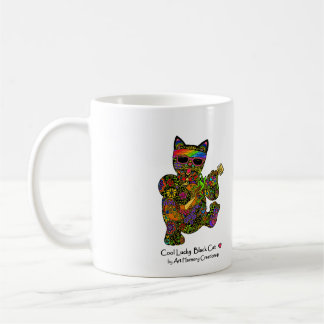 Cool Lucky Black Cat Coffee Mug