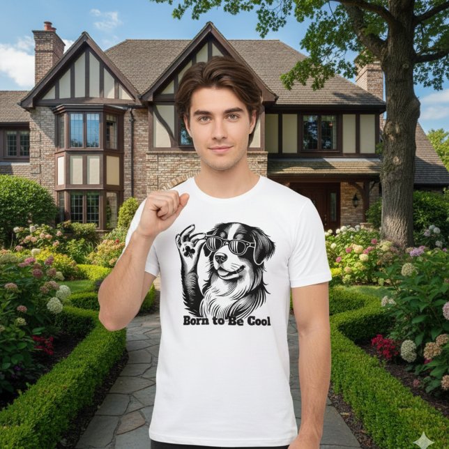 Cool Lucky Dog Funny Sunglasses Dog with Shamrock T-Shirt (Creator Uploaded)