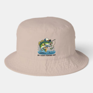 Cool lucky fishing customizable bucket hat