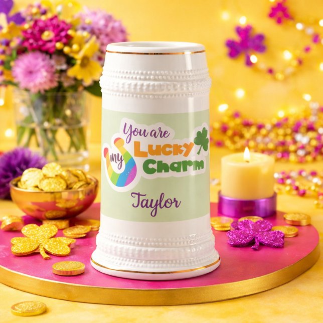 Cool Lucky Horseshoe and Clover Beer Stein (Creator Uploaded)