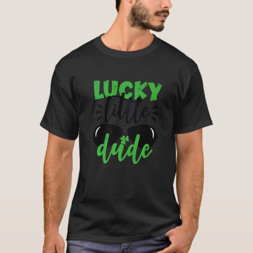 Cool Lucky Little Dude Funny St Patrick S Day Cost T_Shirt