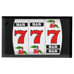 cool lucky seven gambling party place card holder