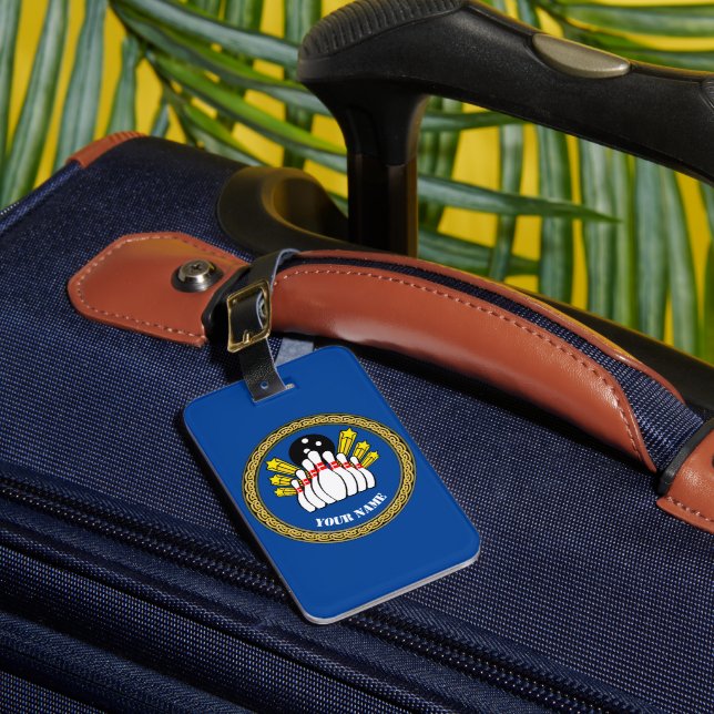 COOL! Luggage Tag -Bowling- Bowler - Add Name (Front Insitu 1)