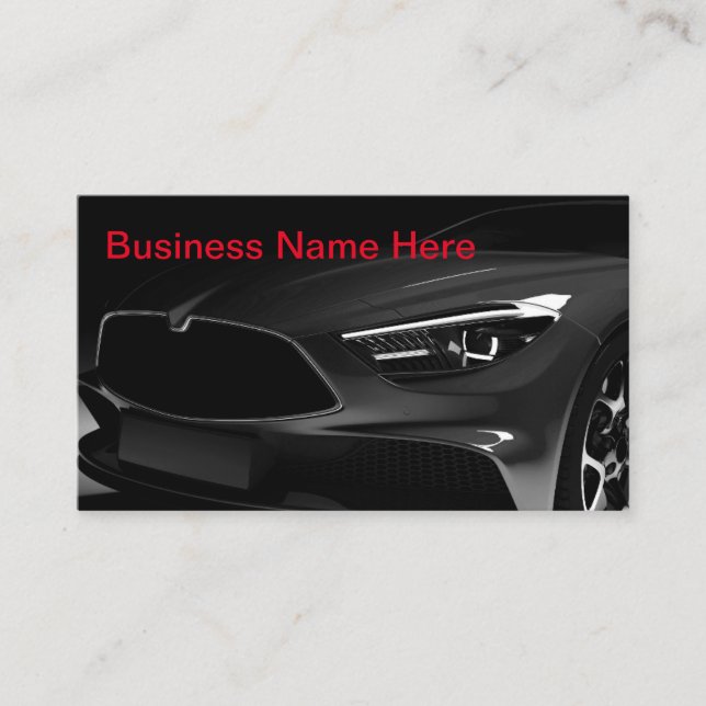 Cool Luxury Automotive Business Cards (Front)