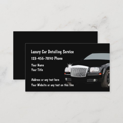 Cool Luxury Automotive Detailing Business Cards