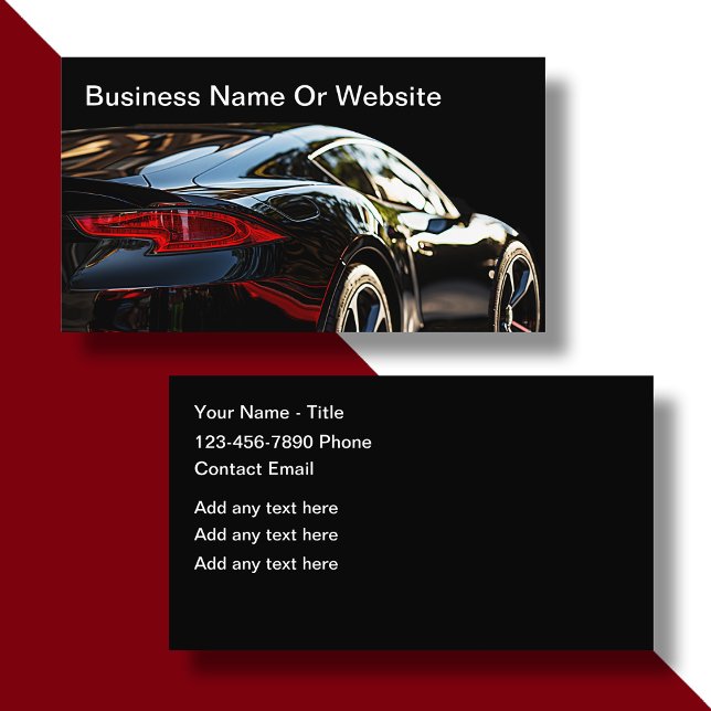 Cool Luxury Car Theme Business Cards (Creator Uploaded)