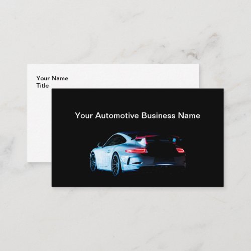 Cool Luxury Sports Car Theme Business Cards