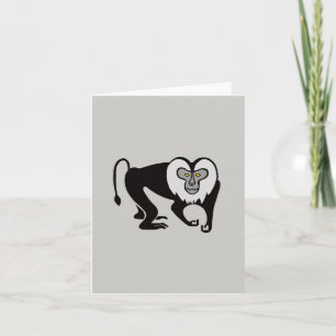 Cool MACAQUE - Wildlife - Monkey -Grey Card