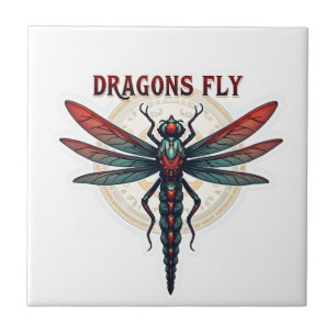 Cool Machined Steampunk Dragonfly - Dragons Fly -  Ceramic Tile