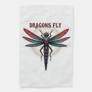 Cool Machined Steampunk Dragonfly - Dragons Fly -  Garden Flag