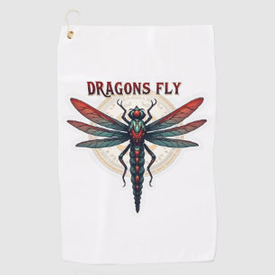 Cool Machined Steampunk Dragonfly - Dragons Fly -  Golf Towel