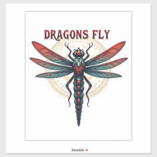 Cool Machined Steampunk Dragonfly - Dragons Fly - Sticker