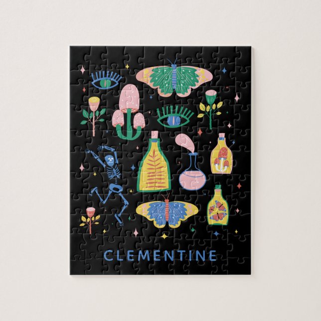 Cool Magic Potion Apothecary Alchemy Personalized Jigsaw Puzzle (Vertical)