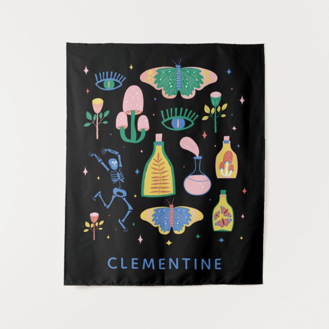 Cool Magic Potion Apothecary Alchemy Personalized Tapestry (Front)