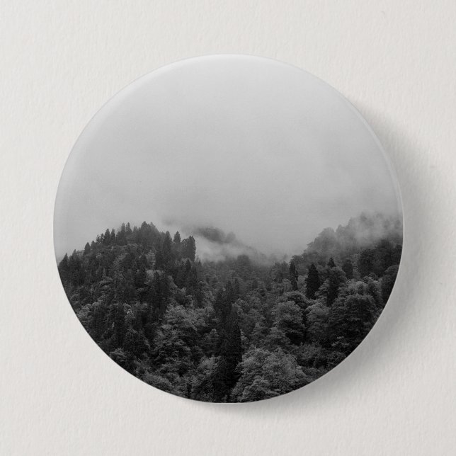Cool, magical foggy nature button (Front)
