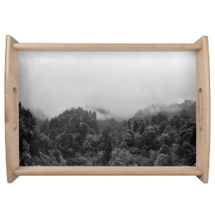 Cool, magical foggy nature serving tray