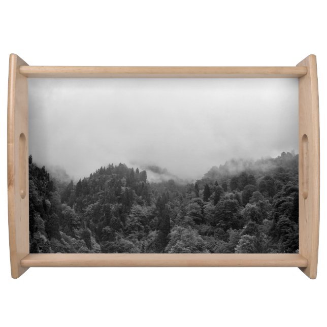 Cool, magical foggy nature serving tray (Front)