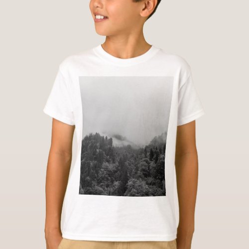 Cool magical foggy nature T_Shirt
