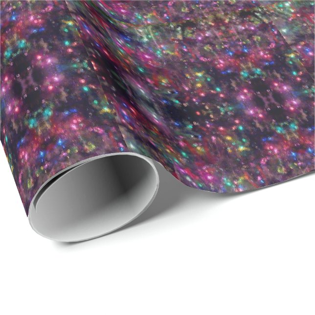 Cool Magnificent Christmas Colorful Lighting Wrapping Paper (Roll Corner)