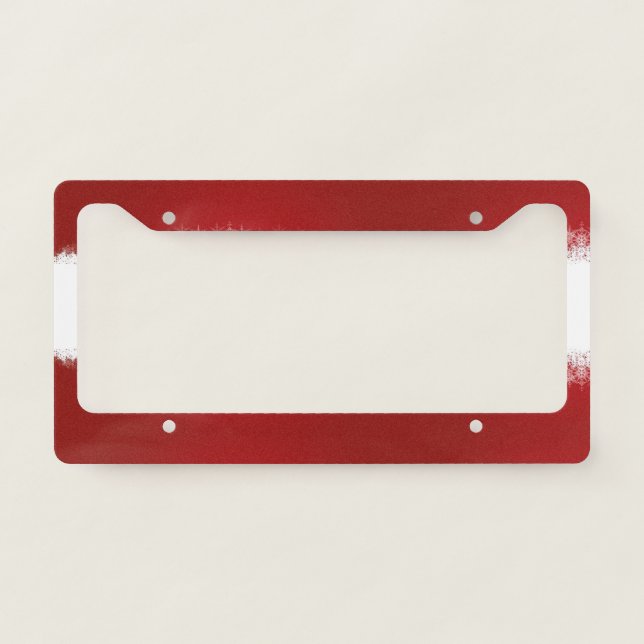 Cool Magnificent Christmas Red White  License Plate Frame (Front)