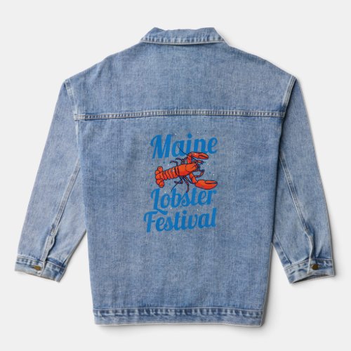 Cool Maine Lobster Festival  Denim Jacket