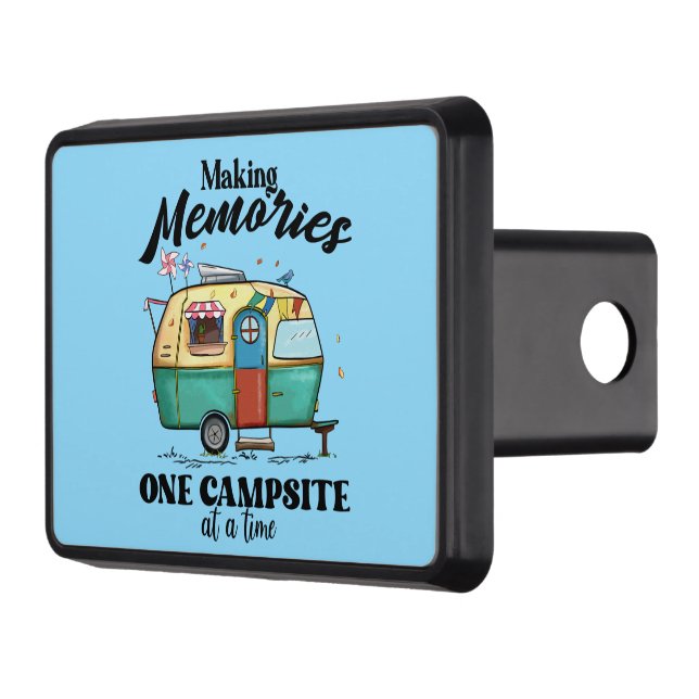 Cool making memories camping  hitch cover (Left)