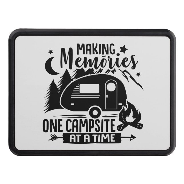 cool making memories camping word art hitch cover (Front)