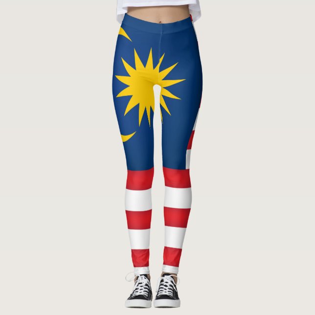 Cool Malaysia Flag Fashion Leggings (Front)
