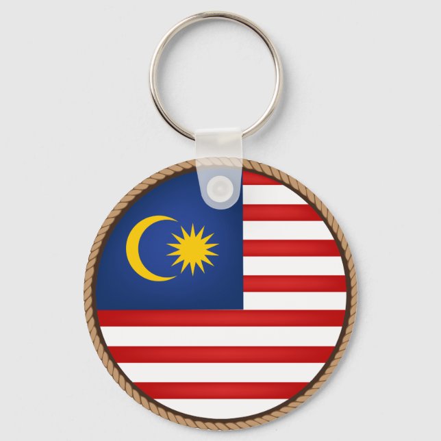 Cool Malaysia Flag Seal Keychain (Front)