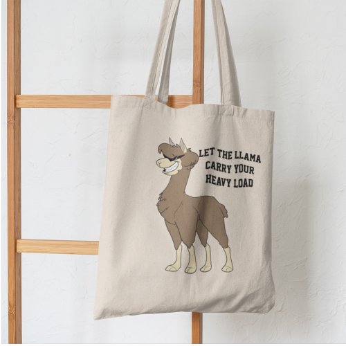 Cool Male Brown Llama with Sunglasses Large Tote Bag