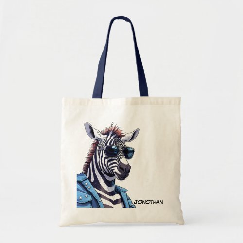 Cool Male Zebra Tote Bag for Men