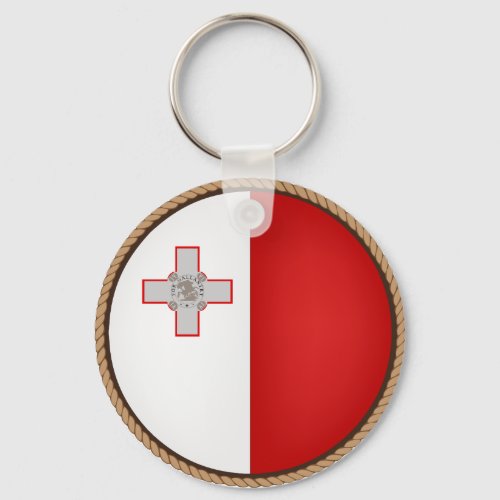 Cool Malta Flag Seal Keychain