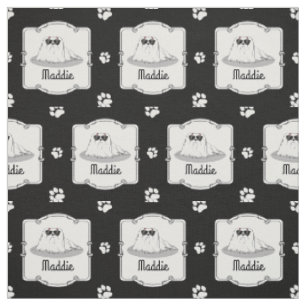 Cool Maltese Dog with Sunglasses - Cute Fabric