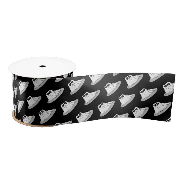 Cool Maltese Dog with Sunglasses Cute Funny Satin Ribbon (Spool)