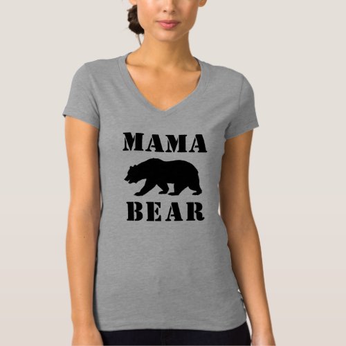 Cool Mama Bear T_shirt design Womens Graphic Tee