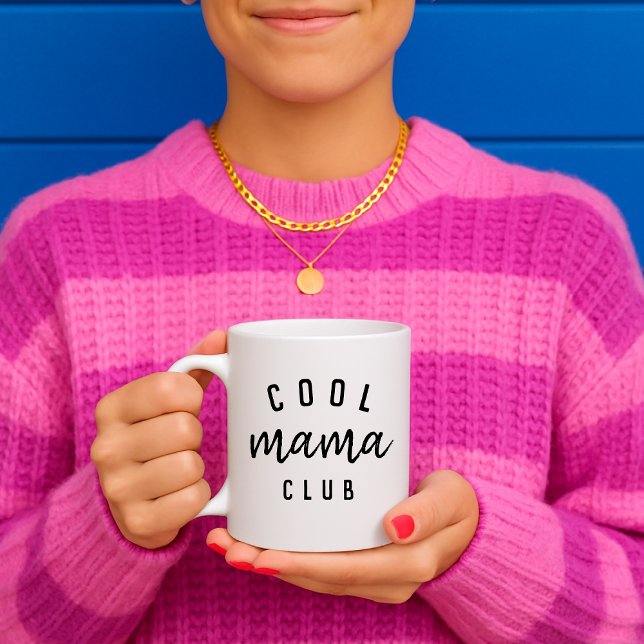 Cool Mama Club | Modern Stylish Mom Mother's Day Coffee Mug (Creator Uploaded)