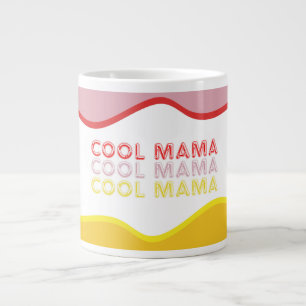 'Cool Mama' retro waves brightly colored Giant Coffee Mug