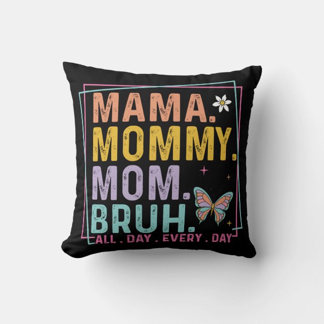 Cool Mama Throw Pillow (Front)