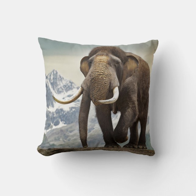 Cool Mammoth Pillow! Throw Pillow (Front)