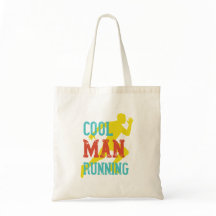 Cool Man Running Tote Bag