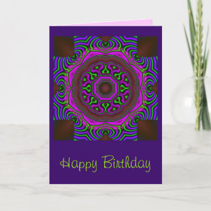 Cool mandala birthday card