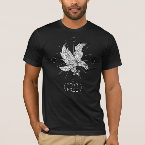 Cool Mandala Falcon Soar Free T_Shirt