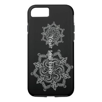 Cool mandala pattern black iPhone 7 phone case