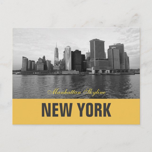 Cool Manhattan Skyline New York Postcard (Front)