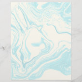 Cool Marble Design in Turquoise and Cream (Front)