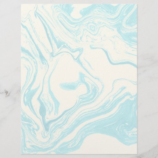 Cool Marble Design in Turquoise and Cream (Front)