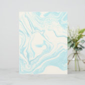 Cool Marble Design in Turquoise and Cream (Standing Front)